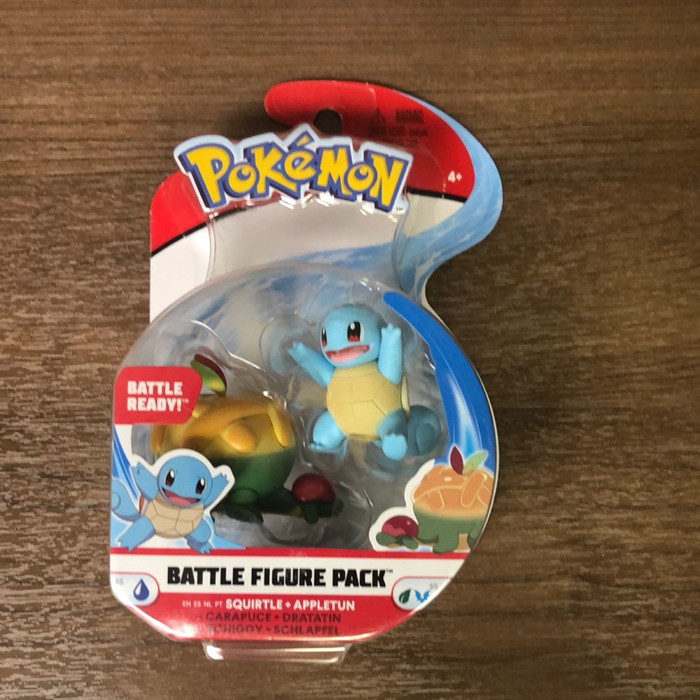NIP POKEMON Battle Figure Pack - Squirtle & Appletun
